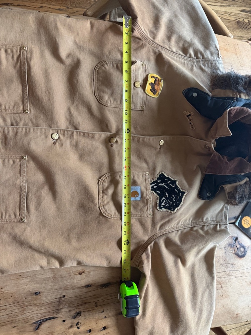 Carhartt Tan Blanket Lined Canvas Jacket with Hood - Picture 14 of 14